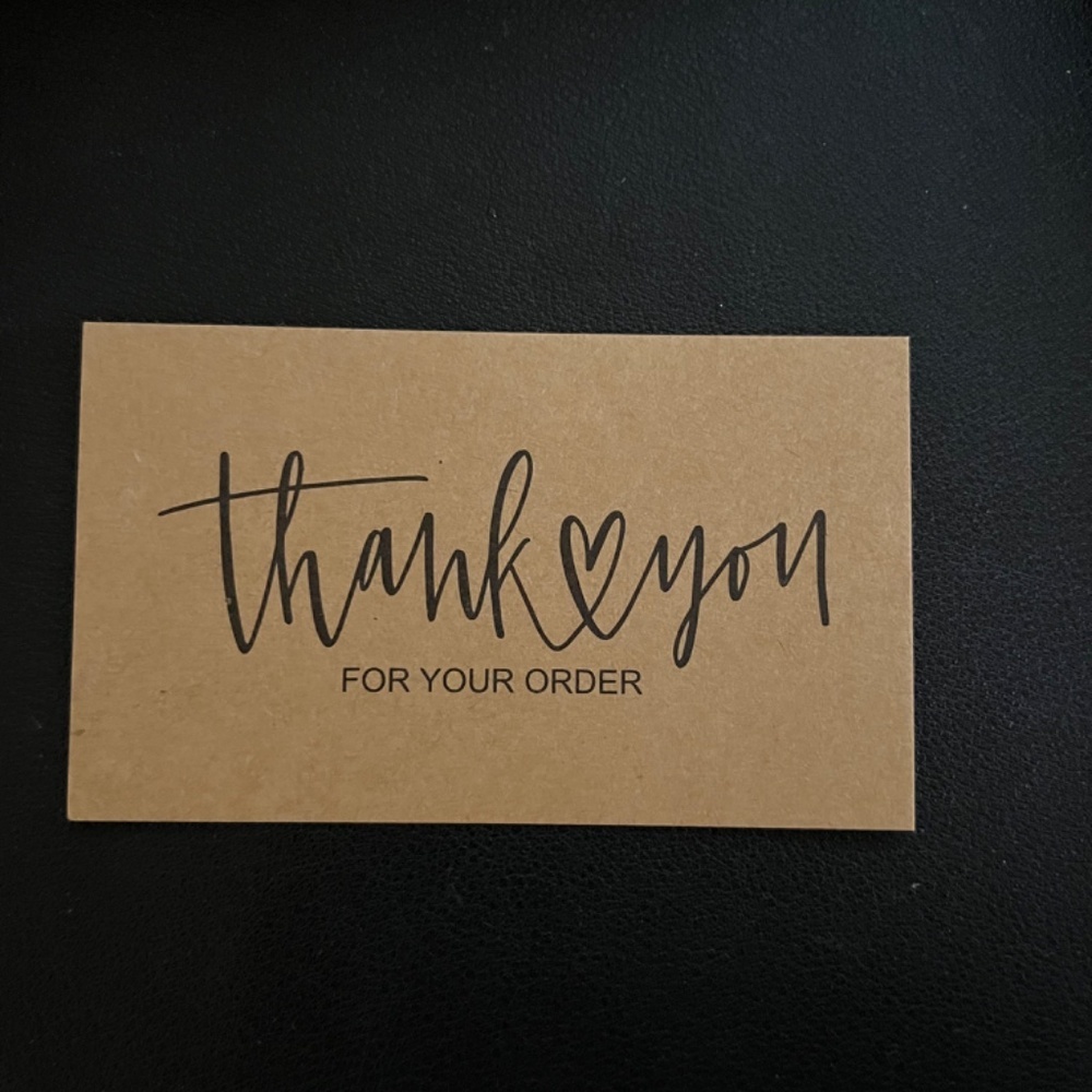 Your Choice 50 Thank You Boho Kraft Business Cards